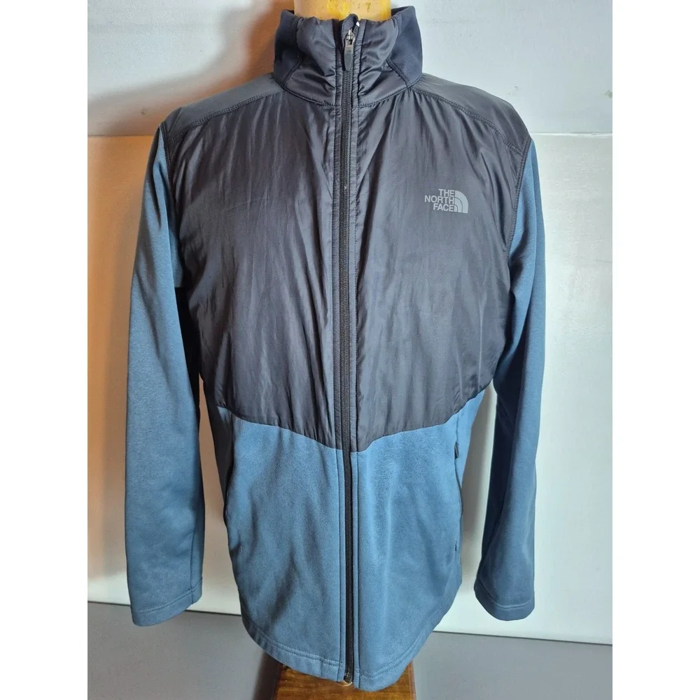 The North Face Mens Cinder Full-Zip Jacket L Large Black Blue